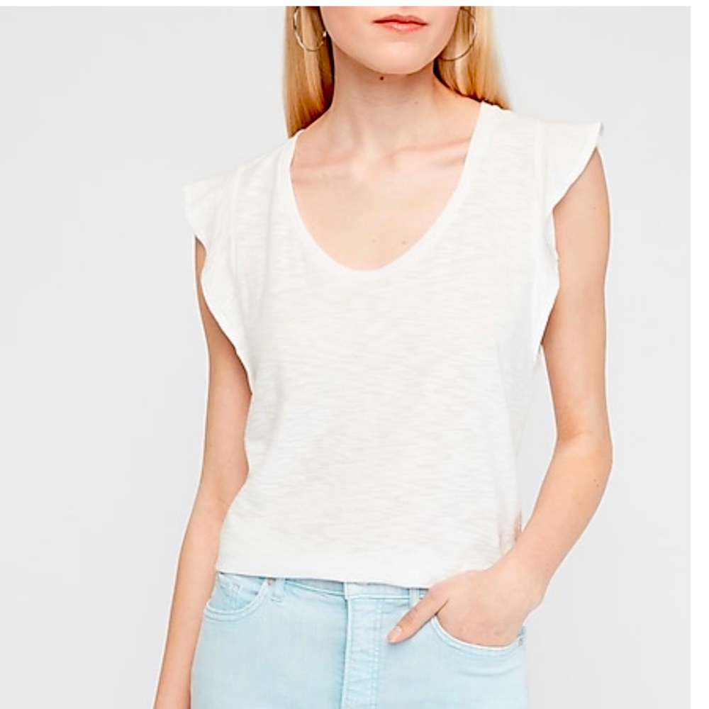 Express flutter sleeve shirt